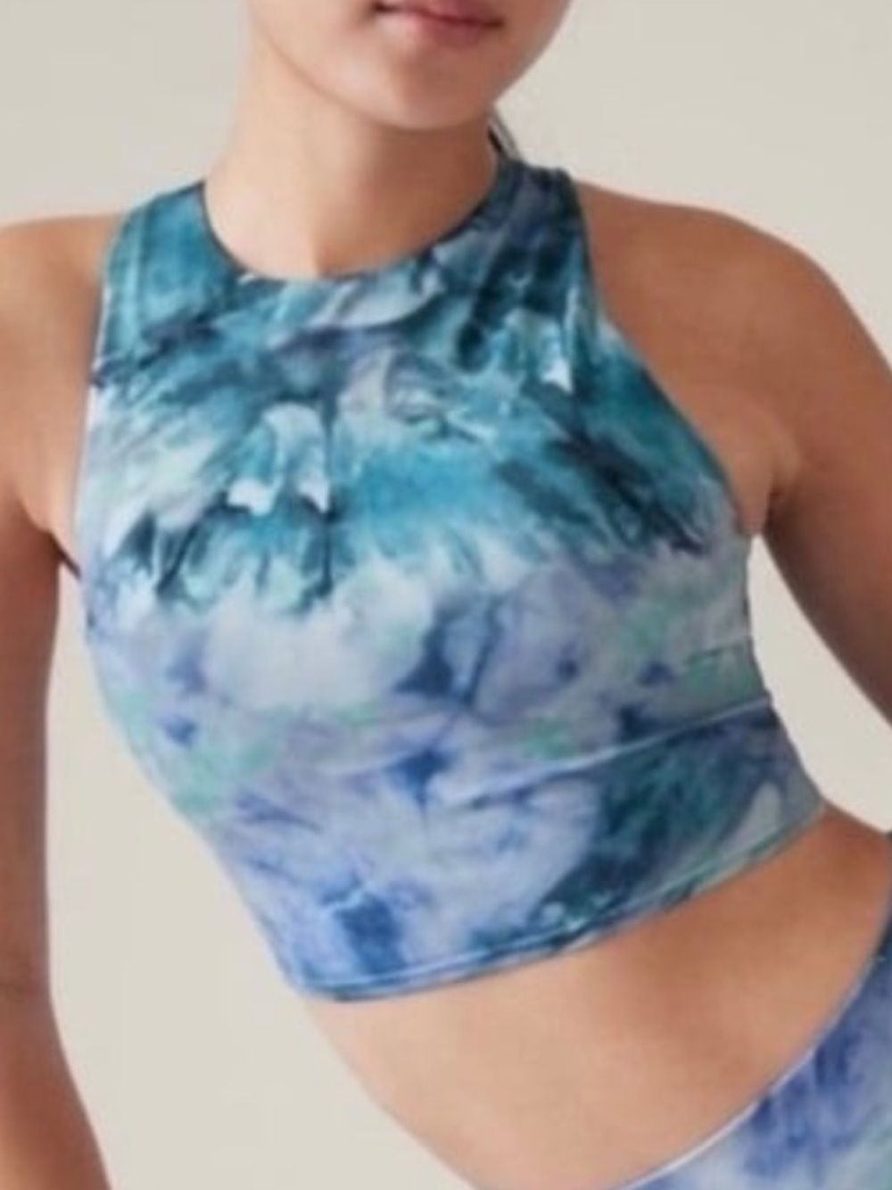 Athleta conscience crop bra in solarize print SZ S